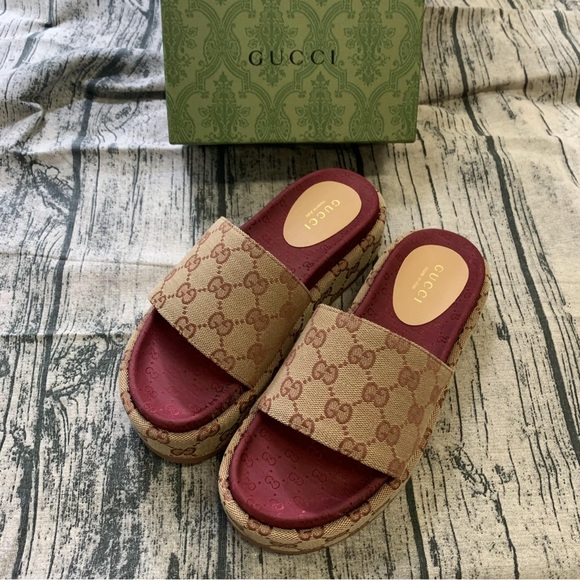 Gucci GiGi Platform Sandals Slippers - Picture 2 of 8